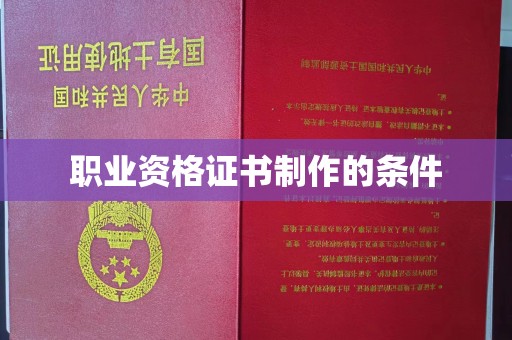 陵川职业资格证书制作的条件