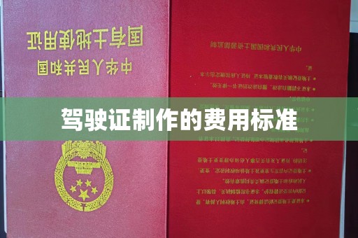 陵川驾驶证制作的费用标准