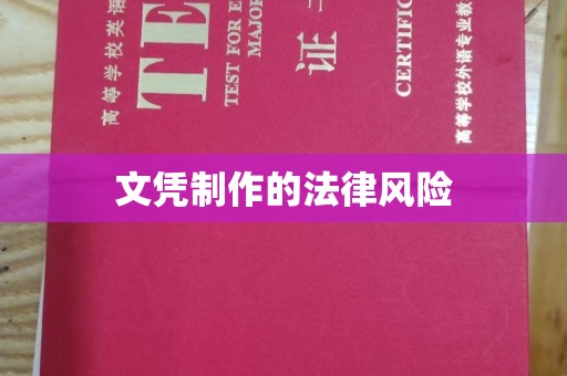 陵川文凭制作的法律风险